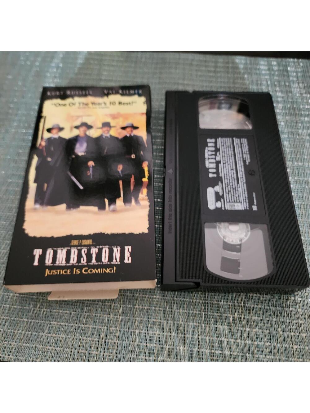 Tombstone VHS 1993 Kurt Russell Val Kilmer Western Movie Vintage Tape